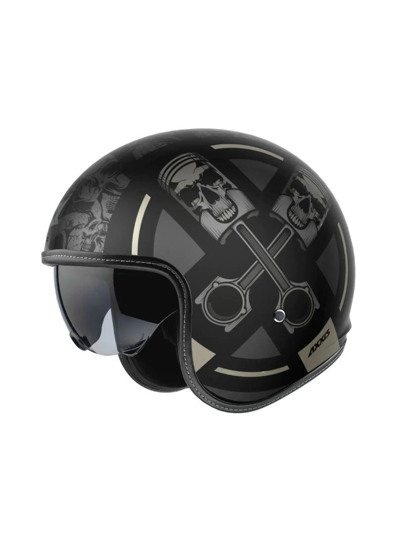 AXXIS HELMET AXXIS OF507SV B HORNET S SV SKULLS BI MATT BK - Image 1